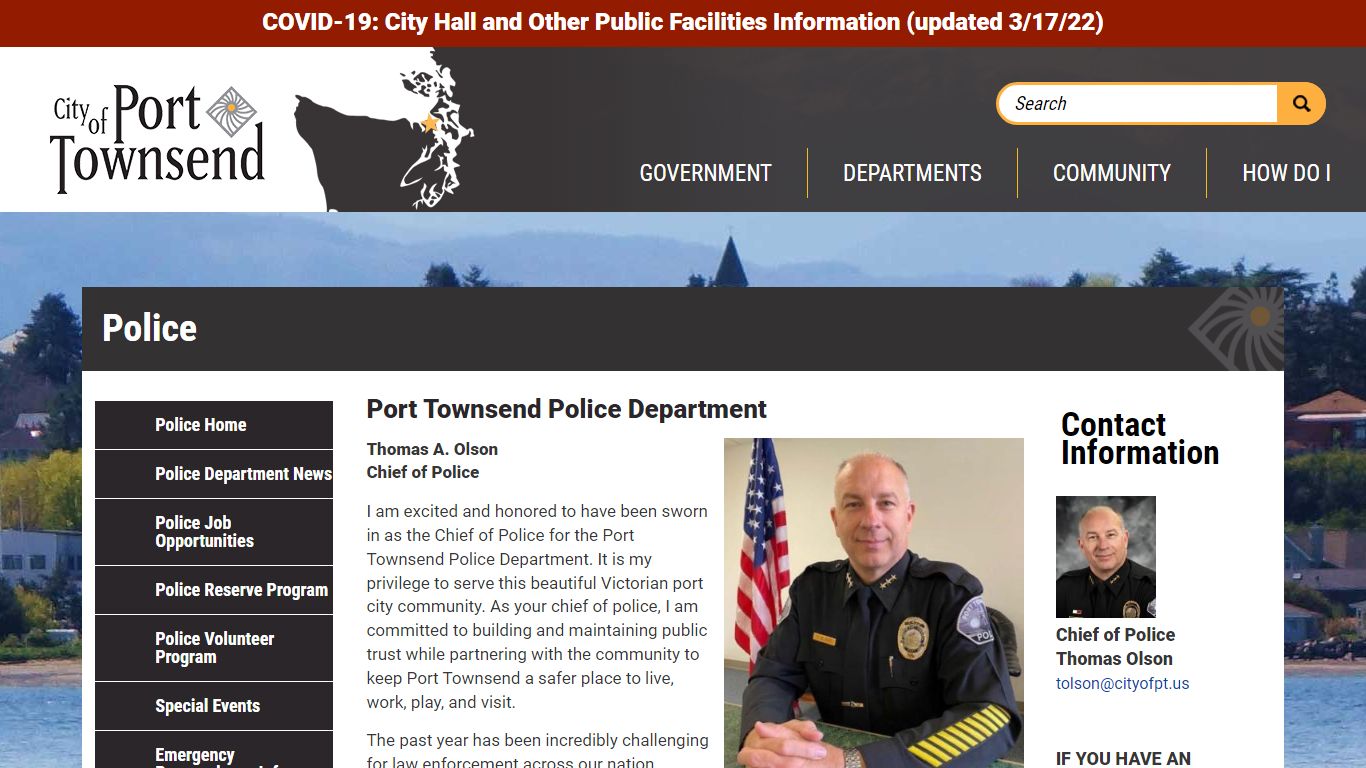 Port Townsend Police Department | City of Port Townsend ...